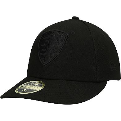 Men's New Era Black Baltimore Ravens Black on Black Low Profile 59FIFTY II Fitted Hat