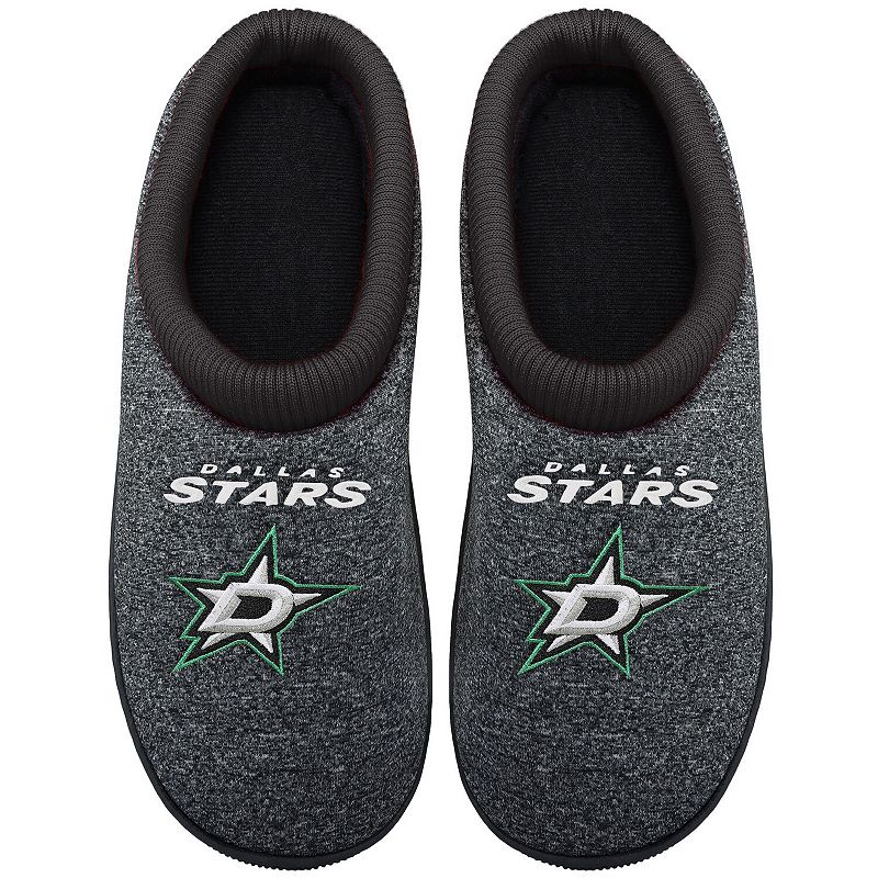 Mens FOCO Dallas Stars Cup Sole Slippers, Size: Medium, STR Grey