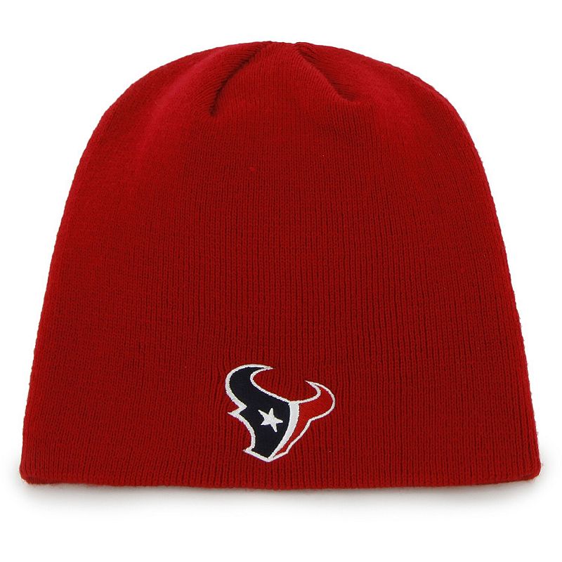 29600637 Mens 47 Red Houston Texans Secondary Logo Knit Bea sku 29600637