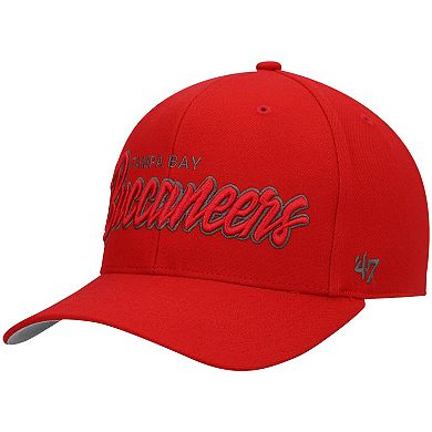 Men's '47 Red Tampa Bay Buccaneers Street Script MVP Snapback Hat