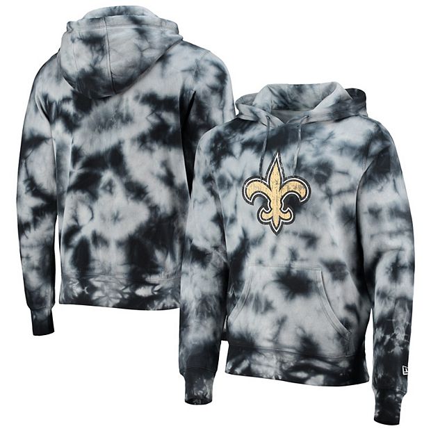 New Orleans Saints New Era Tie-Dye Long Sleeve T-Shirt - Black