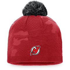 New Jersey Devils Fanatics Branded Authentic Pro Home Ice Cuffed Knit Hat  with Pom - Gray
