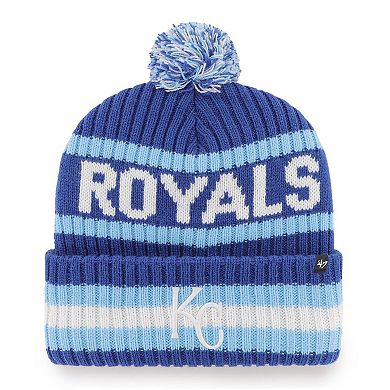 Men's '47 Royal Kansas City Royals Bering Cuffed Knit Hat with Pom