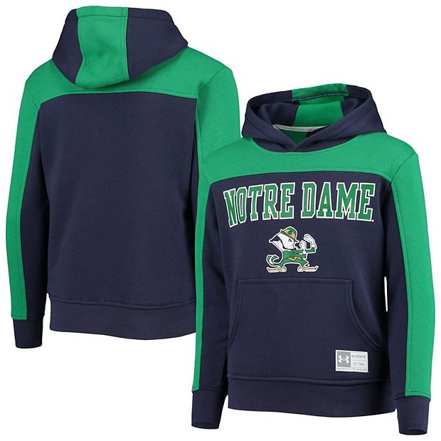 Men's Under Armour Navy Notre Dame Fighting Irish Iconic Pullover Hoodie Size: Medium