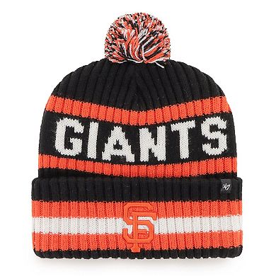 Men's '47 Black San Francisco Giants Bering Cuffed Knit Hat with Pom