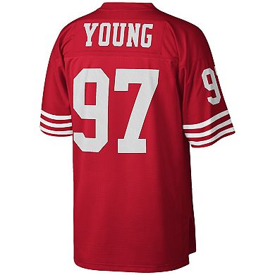 Men's Mitchell & Ness Bryant Young Scarlet San Francisco 49ers 1994 Legacy Replica Jersey