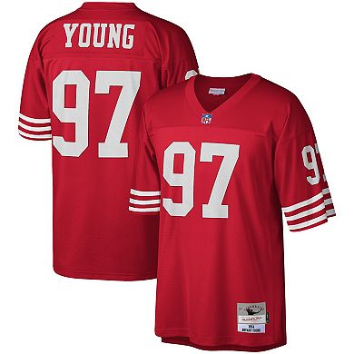 Men's Mitchell & Ness Bryant Young Scarlet San Francisco 49ers Legacy Replica Jersey