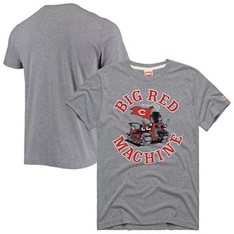 Men's Homage Heathered Gray Cincinnati Reds Hyper Local Tri-Blend T-Shirt