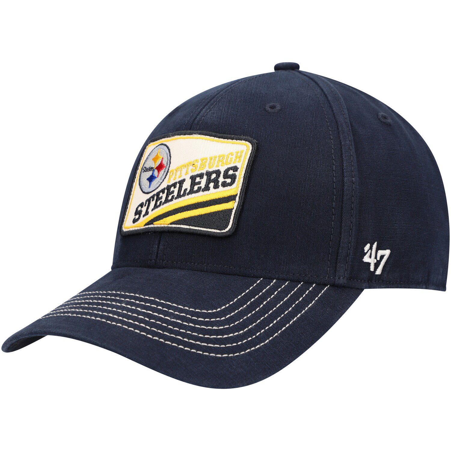 New Era Heathered Gray/Black Pittsburgh Steelers 2022 Sideline 39THIRTY Historic Flex Hat Heather Gray