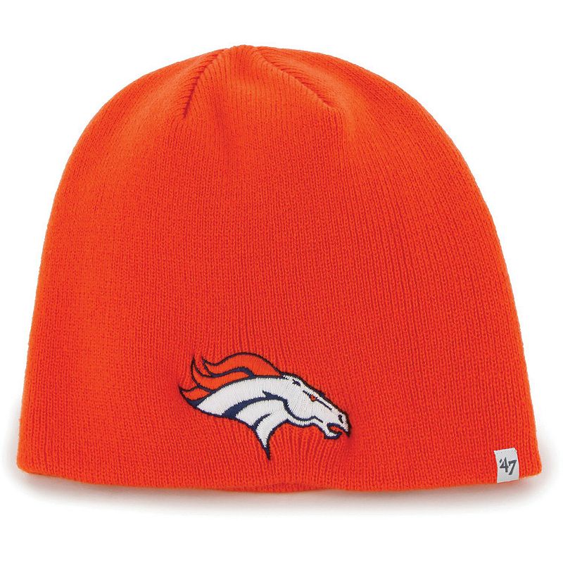 Mens 47 Orange Denver Broncos Secondary Logo Knit Beanie, DEN Orange