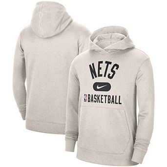 Men's Nike White Brooklyn Nets 2021-2022 Spotlight On Court Performance Practice Pullover Hoodie