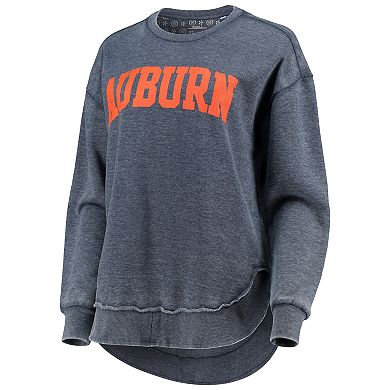 Women's Pressbox Navy Auburn Tigers Vintage Wash Pullover Sweatshirt