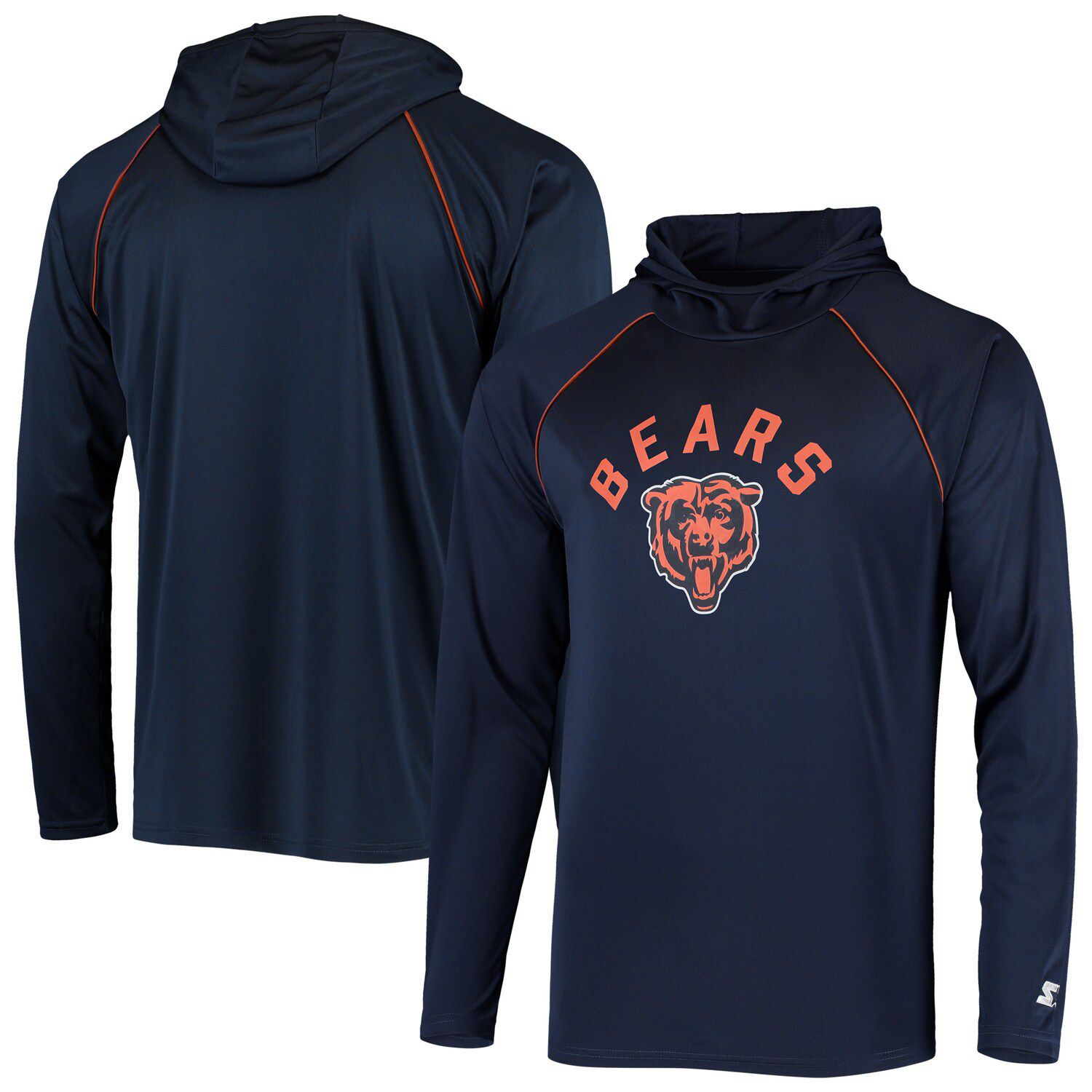 New Era Men's Navy Chicago Bears Current Raglan Long Sleeve T-shirt