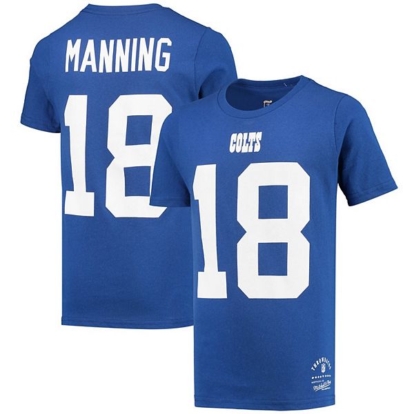 Youth Mitchell & Ness Peyton Manning Royal Indianapolis Colts Retired ...