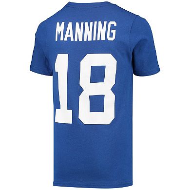 Youth Mitchell & Ness Peyton Manning Royal Indianapolis Colts Retired Player Retro Name & Number T-Shirt