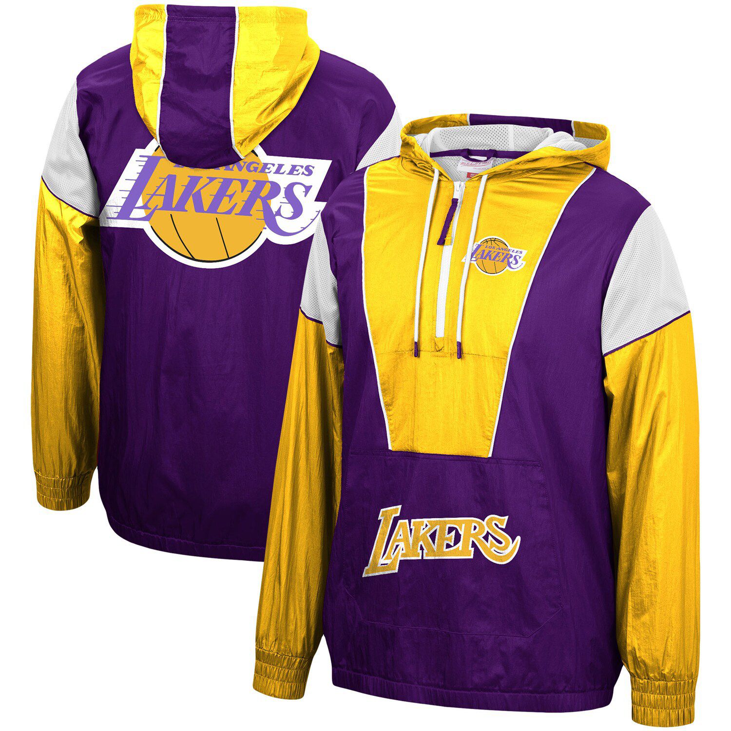 Los Angeles Lakers Mitchell & Ness Youth Hardwood Classics Satin Full-Snap  Jacket - Purple