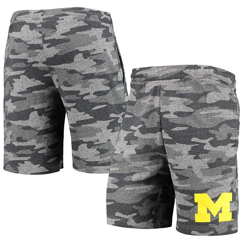 Mens Concepts Sport Charcoal/Gray Michigan Wolverines Camo Backup Terry Ja