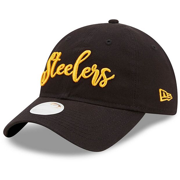 Pittsburgh Steelers New Era 9TWENTY Retro Script Black Hat