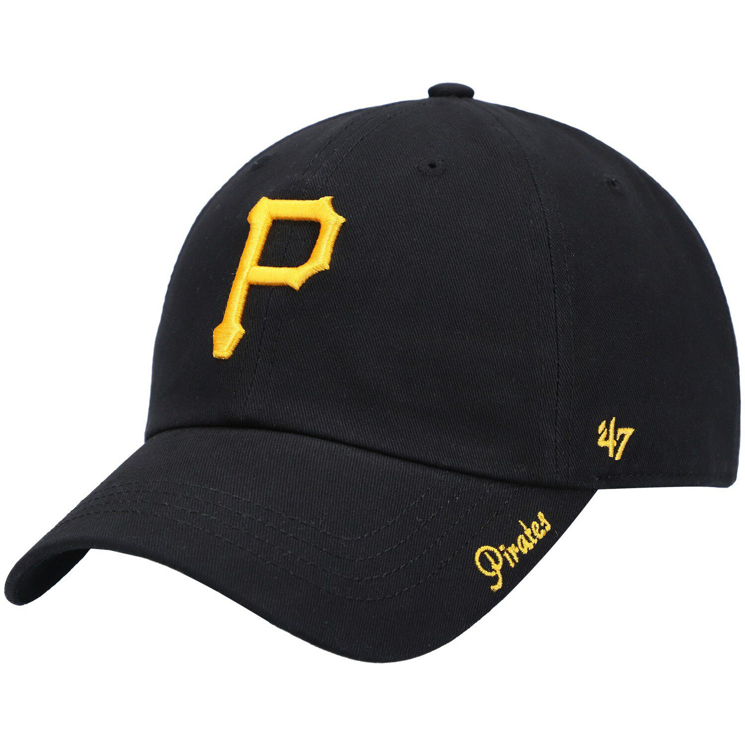 Pittsburgh Pirates Nike Wordmark Performance Adjustable Visor - Black