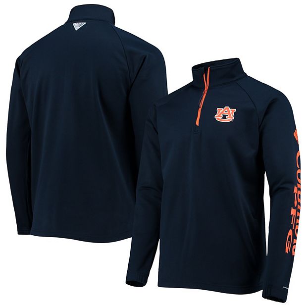 Men's Columbia Navy Auburn Tigers Terminal Tackle Fleece Raglan
