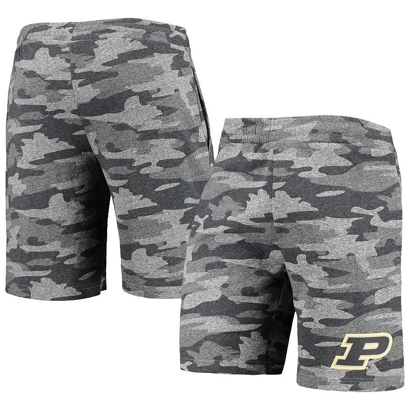 Mens Concepts Sport Charcoal/Gray Purdue Boilermakers Camo Backup Terry Ja