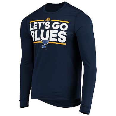 Men's adidas Navy St. Louis Blues Dassler AEROREADY Creator Long Sleeve T-Shirt