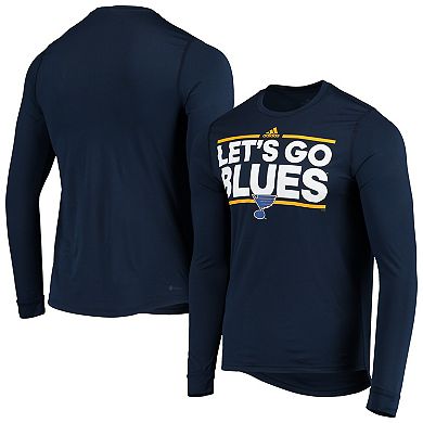 Men's adidas Navy St. Louis Blues Dassler AEROREADY Creator Long Sleeve T-Shirt