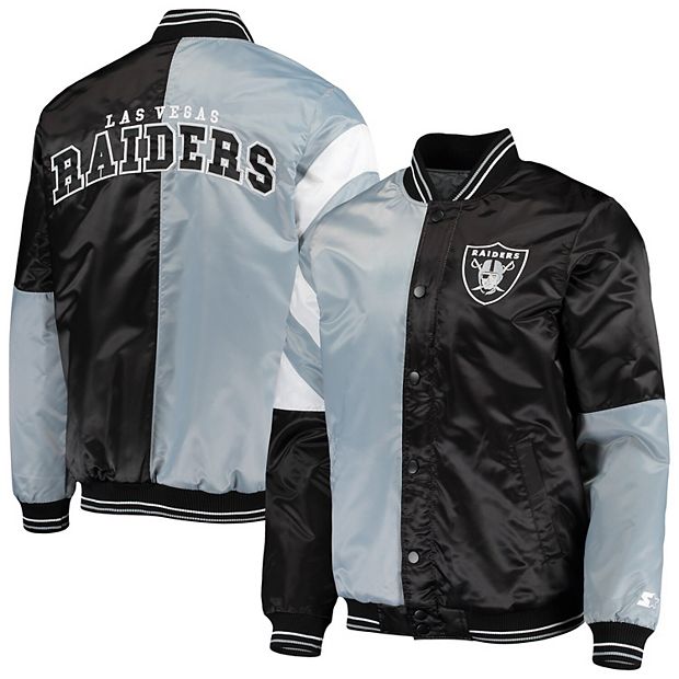 Las Vegas Raiders NFL Men's Quilt Lined Front Snap Starter Jacket 4X