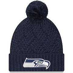 Seattle Seahawks New Era On Field NFL Sport Knit Beanie - Black/White