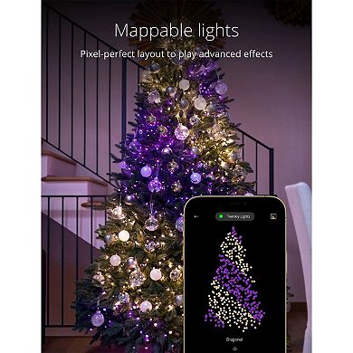 Twinkly Strings App-Controlled Smart LED Christmas Lights 250 Multicolor & White