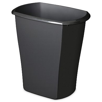 Sterilite 10519006 3 Gallon Ultra Plastic Wastebasket Trash Can, Black (6 Pack)