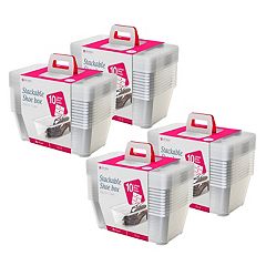 Life Story Clear Stackable Closet & Storage Box 55 Quart Containers (12 Pack)