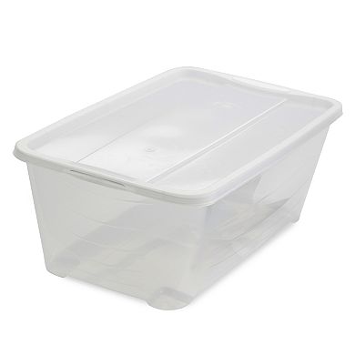 Life Story 6L Shoe and Closet Storage Box Stacking Containers, Clear (40 Pack)