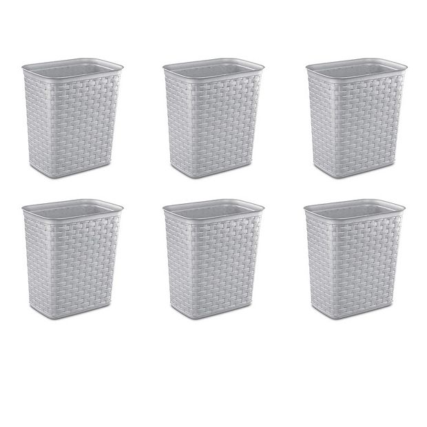 Sterilite Small Weave Basket Organizer Storage Bin Plastic Cement