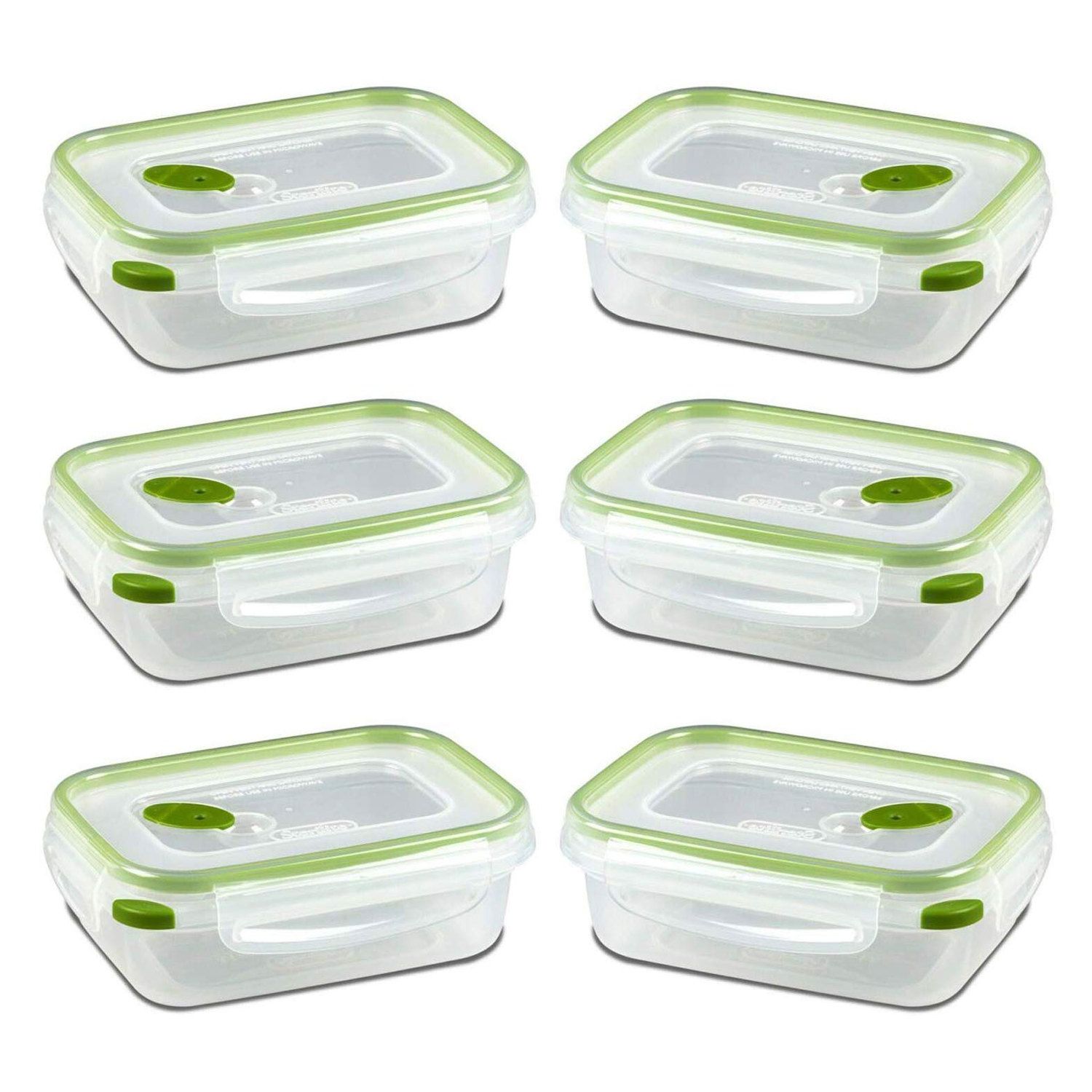 Cheer.US Fit & Fresh Divided Glass Containers with Locking Lids, Glass  Storage, BPA Free, Leak Proof Food Container, Clear Meal Prep Containers  with Airtight Seal 