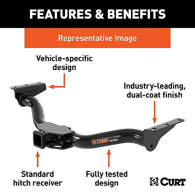 Curt 13591 2" Receiver Tow Hitch for Chevrolet Equinox, GMC Terrain, & Other SUV