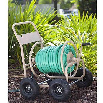 LIBERTY GARDEN 4-Wheel Hose Reel Cart with 350 ft. Hose Capacity