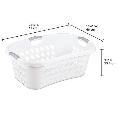 Sterilite Ultra Hiphold 1.25 Bushel Plastic Clothes Laundry Basket Bin (6 Pack)