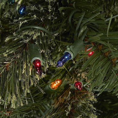 Home Heritage 9 Ft Pencil Pine Prelit Artificial Christmas Tree, 500 Rgb Lights