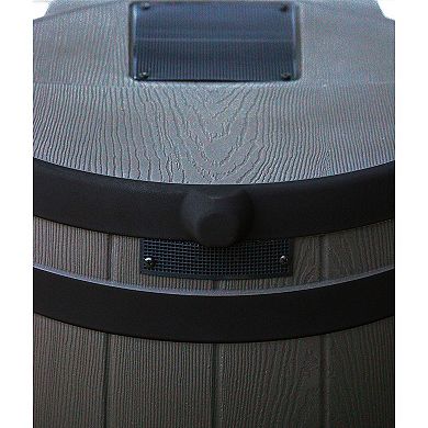 Good Ideas Rain Wizard 50 Gallon Plastic Rain Barrel Water Collector, Oak