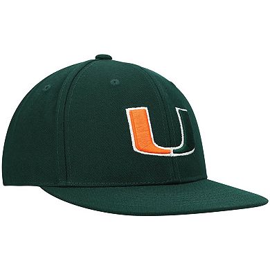 Men's Top of the World Green Miami Hurricanes Team Color Fitted Hat