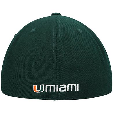 Men's Top of the World Green Miami Hurricanes Team Color Fitted Hat