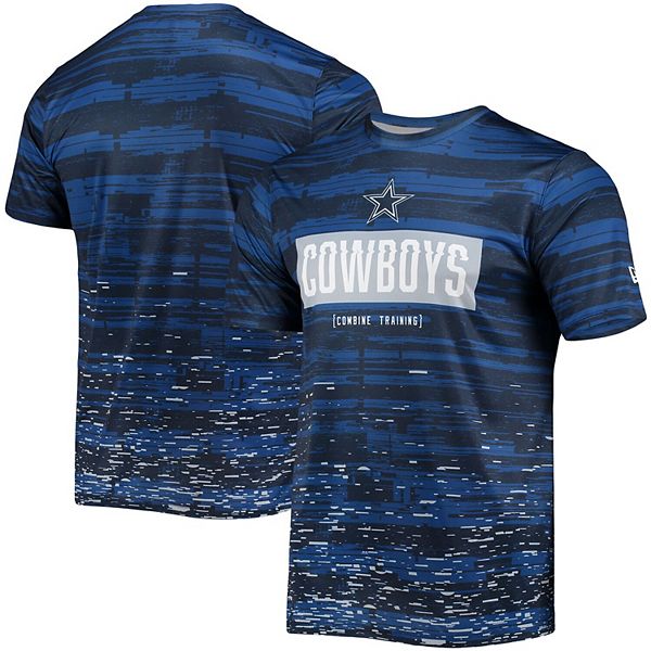 Men's New Era Navy Dallas Cowboys Combine Authentic Sweep T-Shirt