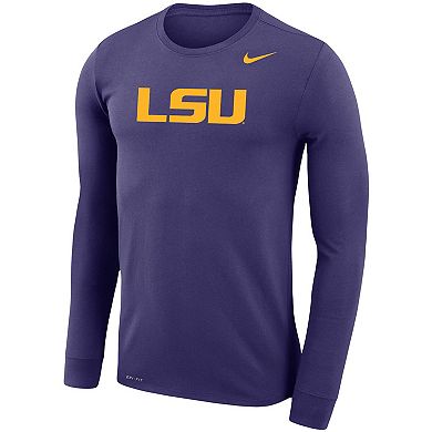 Men's Nike Purple LSU Tigers School Wordmark Logo Performance Legend ...