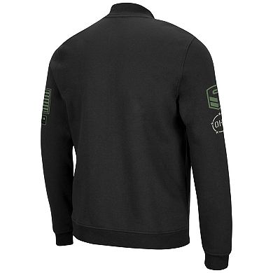 Men's Colosseum Black Butler Bulldogs OHT Military Appreciation High-Speed Bomber Full-Zip Jacket