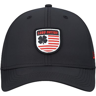 Men's Black New Mexico Lobos Nation Shield Snapback Hat