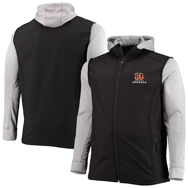 Men's Dunbrooke Black/Gray Cincinnati Bengals Big & Tall Alpha Full-Zip  Hoodie Jacket