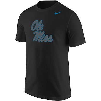 Men's Nike Black Ole Miss Rebels Logo Color Pop T-Shirt