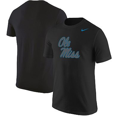 Men's Nike Black Ole Miss Rebels Logo Color Pop T-Shirt