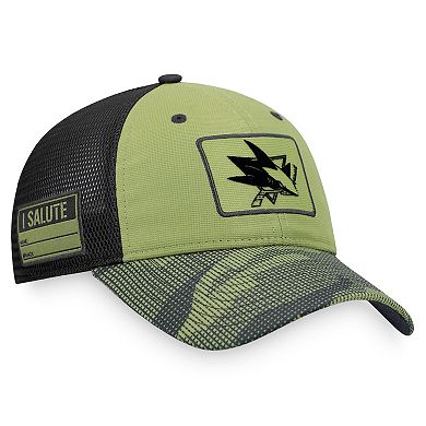 Men's Fanatics Branded Camo/Black San Jose Sharks Military Appreciation Snapback Hat